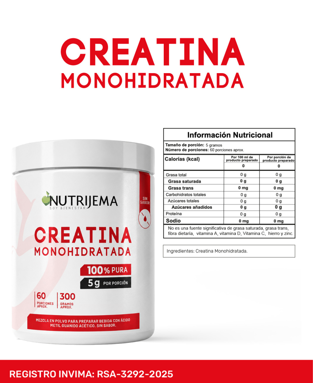 Creatina Monohidratada