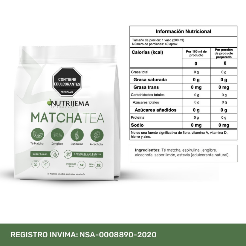 Matcha con alcachofa y espirulina